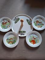 Kaasschotel +4  bordjes. porselein Limoges France zie info, Ophalen of Verzenden, Zo goed als nieuw