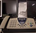 Brother Fax-T104-Kopieerapparaat+ingeb telefoon+antwoord app, Télécoms, Répondeurs, Enlèvement, Utilisé, À mémoire, Fonction mémo