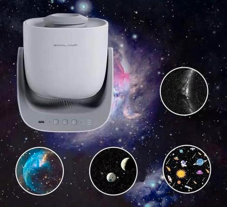 Projecteur lune & galaxie – 5 disques, veilleuse plafond, Audio, Tv en Foto, Beamers, Nieuw, Overige technologie, Ultra HD (4K)