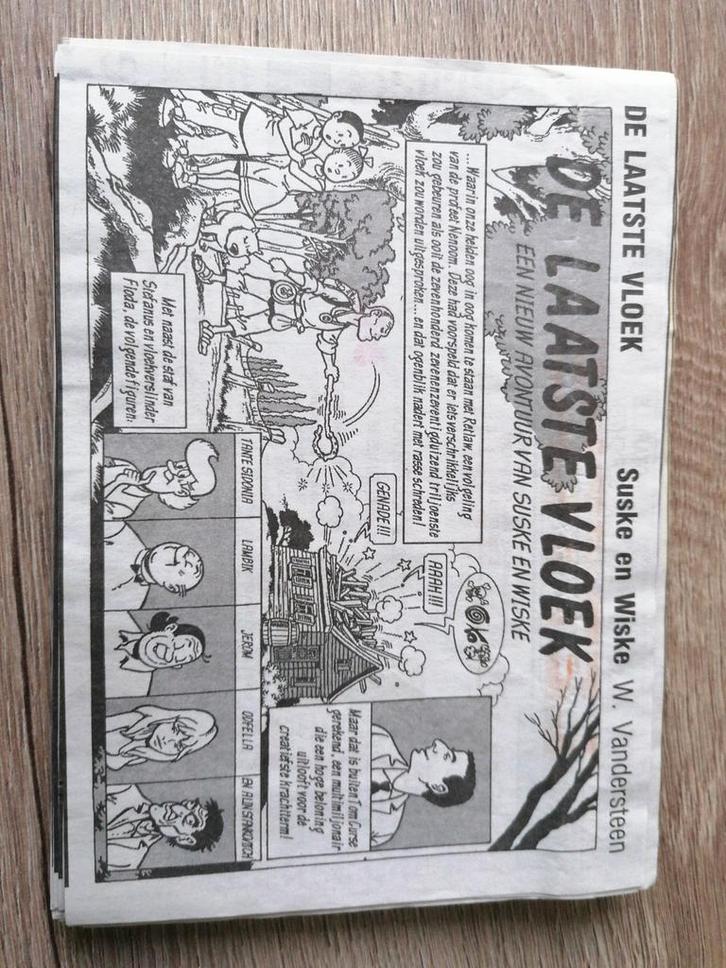 Krantknipsels Suske en Wiske, De laatste vloek, Verzamelen, Tijdschriften, Kranten en Knipsels, Ophalen