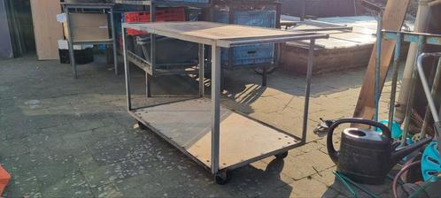 Tafelwagen met duwbeugel, zware kwaliteit, Doe-het-zelf en Bouw, Werkbanken, Gebruikt, 70 tot 120 cm, Ophalen