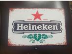 Vintage Heineken bordje van metaal (30 bij 20cm), Ophalen of Verzenden, Nieuw, Heineken