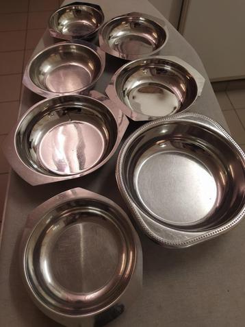 Vintage RVS serveerschaal - 7stuks beschikbaar voor biedingen