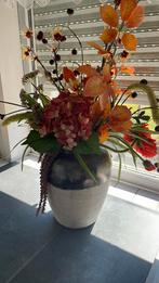 Vaas met bloemen, Huis en Inrichting, Woonaccessoires | Kunstplanten en Kunstbloemen, Ophalen, Zo goed als nieuw