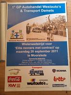 Wieleraffiche wielerwedstrijd eliterenners met contract 2011, Ophalen of Verzenden