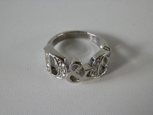 D&G ring., Bijoux, Sacs & Beauté, Bagues, Comme neuf, Femme ou Homme, 17 à 18, Argent, Autres matériaux, Avec cristal, Enlèvement ou Envoi