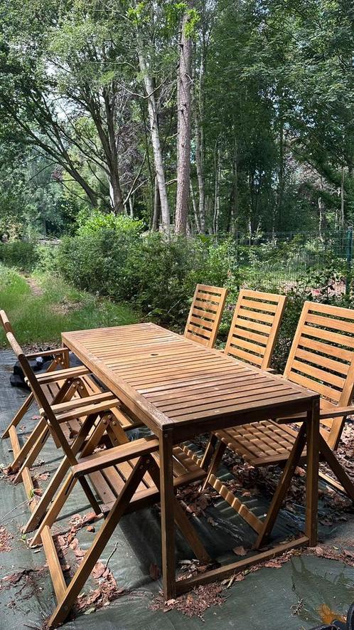 Tuinset tafel met 6 stoelen, Tuin en Terras, Tuinsets en Loungesets, Tuinset, Ophalen