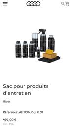 Kit entretien Audi, Ophalen, Audi
