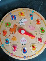 Houten puzzel klok, Kinderen en Baby's, Ophalen, Zo goed als nieuw