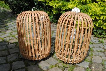 2 Luminaires suspension bambou. beschikbaar voor biedingen