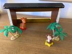 speelgoedfiguren aap-giraf in vintage stal, Utilisé, Envoi