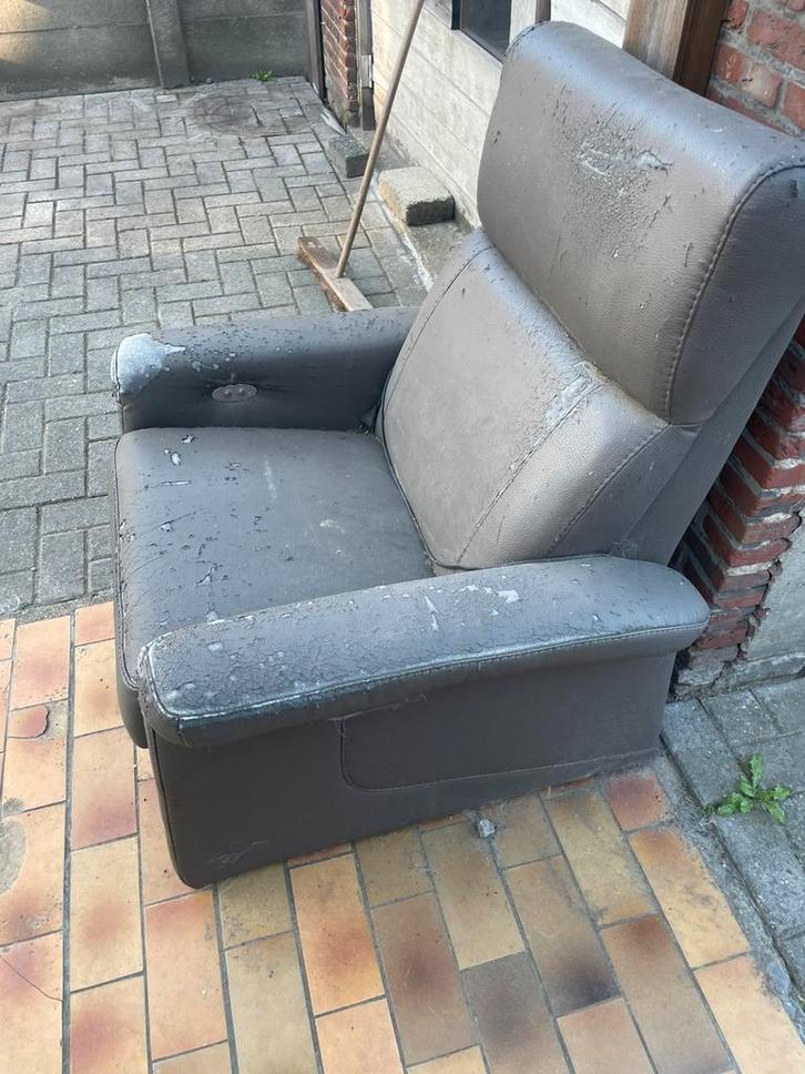 GRATIS Automtische ligzetel, Huis en Inrichting, Zetels | Zetels, Gebruikt, Eenpersoons, Minder dan 150 cm, 75 tot 100 cm, Leer