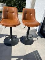 Barkruk set van 2, Ophalen, 60 tot 90 cm, Nieuw, Leer
