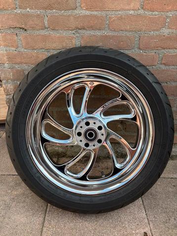 Origineel OEM Harley Voorwiel Velg Wiel Chrome 19mm as beschikbaar voor biedingen