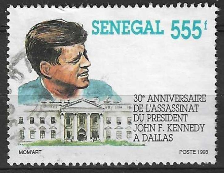 Senegal 1989 - Yvert 1066 - John F. Kennedy - 555 F. (ST), Postzegels en Munten, Postzegels | Afrika, Gestempeld, Verzenden