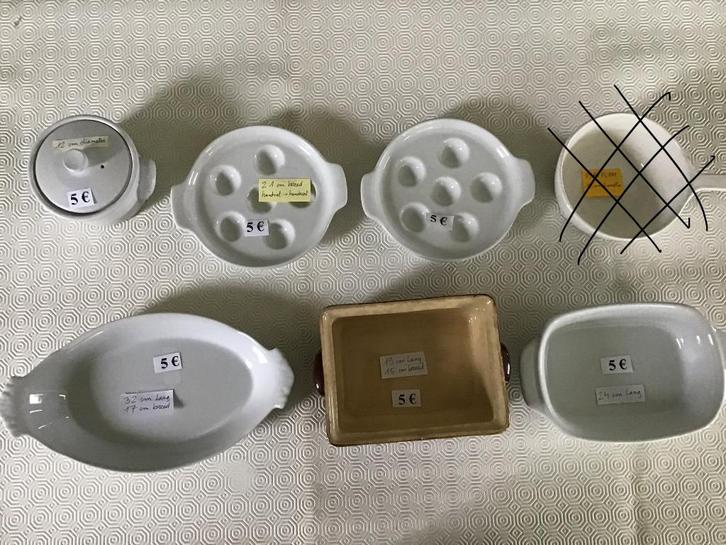 7 ovenschotels aan 5 euro per stuk, Maison & Meubles, Cuisine | Casseroles & Poêles, Comme neuf, Enlèvement ou Envoi