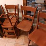 6 eiken stoelen, Huis en Inrichting, Ophalen of Verzenden, Gebruikt