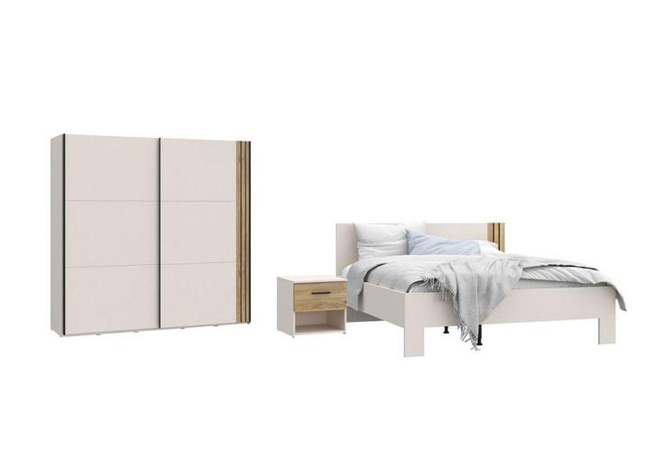 CHAMBRE A COUCHER COMPLETE DEUX PERSONNES LIT 160X200-NEUVE, Huis en Inrichting, Slaapkamer | Complete slaapkamers, Nieuw, Tweepersoons