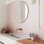 Zeshoekige roze tegels +voegsel, Doe-het-zelf en Bouw, Nieuw, Minder dan 5 m², Overige materialen, Overige typen