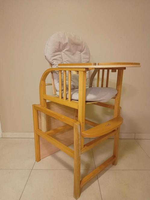 Baby/Kinderstoel 2 delig hout, kussen wasbaar, merk STM, Kinderen en Baby's, Kinderkamer | Tafels en Stoelen, Gebruikt, Tafel(s) en Stoel(en)