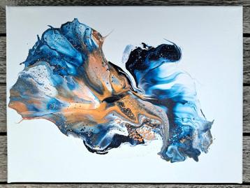 Abstract Modern Acryl canvas 30*40cm - oranje/blauw beschikbaar voor biedingen
