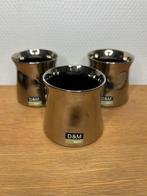 Set 3 zilveren mini bloempotjes D&M depot, Enlèvement ou Envoi, Moins de 25 cm, Comme neuf, Intérieur