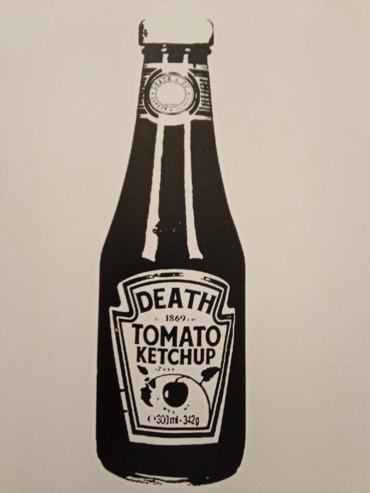 Death NYC tomato ketchup, Antiek en Kunst, Kunst | Litho's en Zeefdrukken, Ophalen of Verzenden