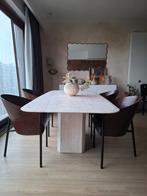 Prachtige traventin eettafel 180x90x74, Huis en Inrichting, Ophalen