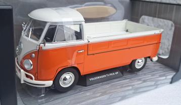 vw T1 Pick Up Orange White 1950 1:18ème beschikbaar voor biedingen