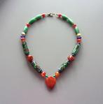 Ketting met antieke ruilkralen Millefiori uit Venetië, Handtassen en Accessoires, Kettingen, Nieuw, Ophalen of Verzenden, Steen of Mineraal