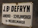 Vintage emaille bord "J.Bt Defryn"  Brawers Brussel 35x25cm, Antiek en Kunst, Ophalen of Verzenden
