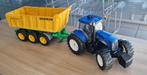 Bruder New Holland T8040 met Joskin aanhangwagen, Kinderen en Baby's, Speelgoed |Speelgoedvoertuigen, Ophalen, Gebruikt