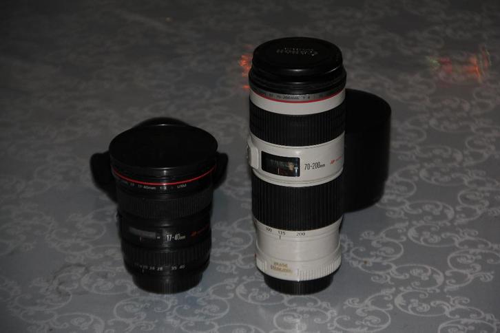 Canon EF lenses FF 70-200L, 17-40L, Audio, Tv en Foto, Foto | Lenzen en Objectieven, Zo goed als nieuw, Overige typen, Zoom, Ophalen