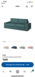 IKEA KIVIK 3-zitbank én opbergpoef, Huis en Inrichting, Zetels | Zetels, Ophalen, Rechte bank, Stof, Driepersoons