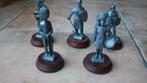 Set tinnen figuren met sokkel, soldaat/ridder, Enlèvement ou Envoi, Comme neuf