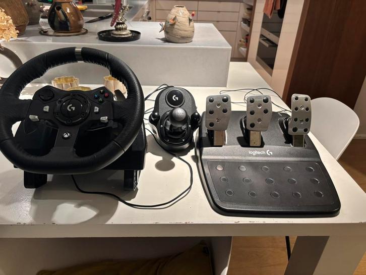 Logitech g920 stuur + shifter, Games en Spelcomputers, Spelcomputers | Xbox | Accessoires, Zo goed als nieuw, Ophalen