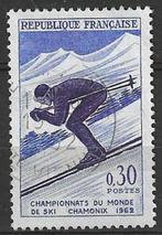 Frankrijk 1955 - Yvert 1326 - Kampioenschappen Ski (ST), Timbres & Monnaies, Timbres | Europe | France, Affranchi, Envoi