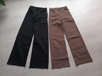 Jeansbroek H&M zwart en bruin Maat 36