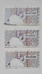 3 x 100 Nederlandse Gulden Steenuil 1992, Ophalen of Verzenden