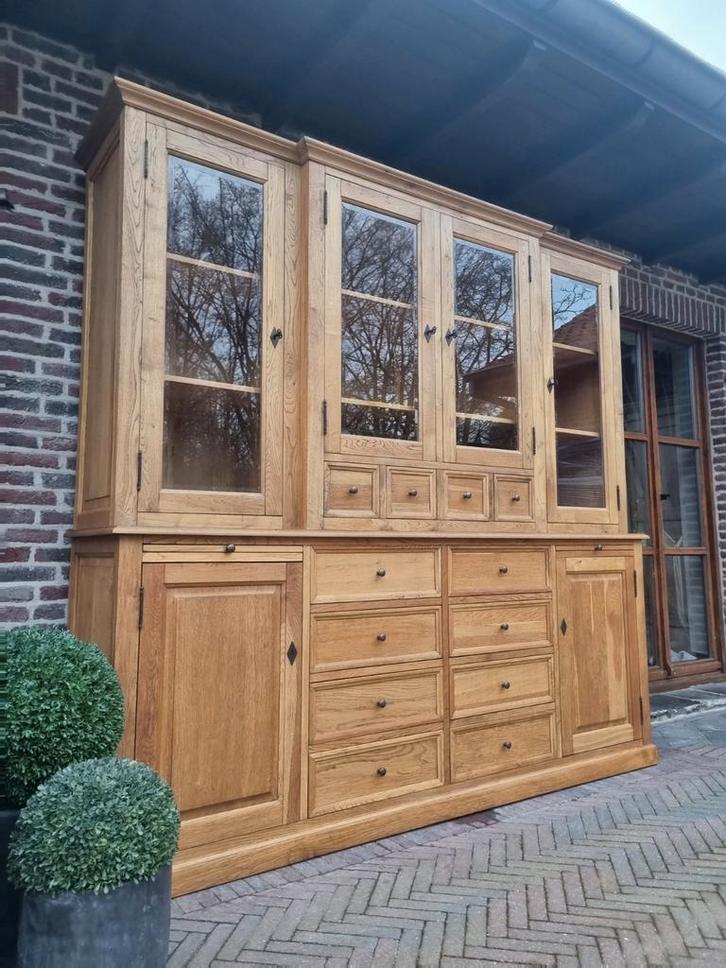 Eiken buffetkast/vitrinekast GRATIS LEVERING, Huis en Inrichting, Kasten | Buffetkasten, Zo goed als nieuw, Ophalen of Verzenden