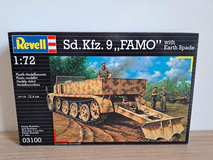 Revell 03100 - Sd. Kfz. 9 FAMO with Earth Spade (1/72), Hobby en Vrije tijd, Modelbouw | Auto's en Voertuigen, Nieuw, Truck, 1:50 of kleiner