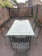 Tuintafel met 6 stoelen, Tuin en Terras, Ophalen