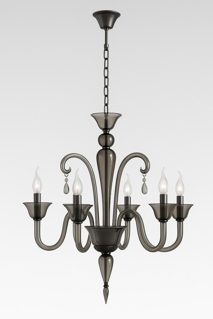 Kristallen hanglamp Fonteyn Smoke nieuw Ø62 cm – 6L, Huis en Inrichting, Lampen | Kroonluchters, Nieuw, Ophalen