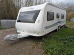 Hobby 650 WFU, Caravans en Kamperen, Caravans, Schokbreker, Rondzit, Hobby, Frans bed