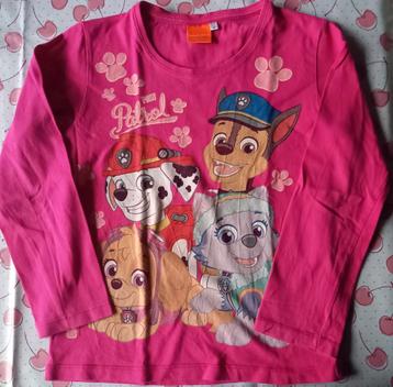 Fuchsia longsleeve Paw Patrol maat 128 beschikbaar voor biedingen