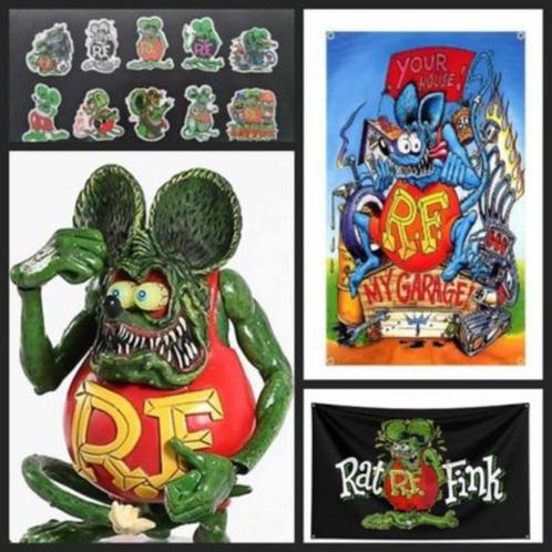 Rat Fink drapeaux figurines signes et plus encore, Collections, Collections Autre, Neuf, Enlèvement ou Envoi