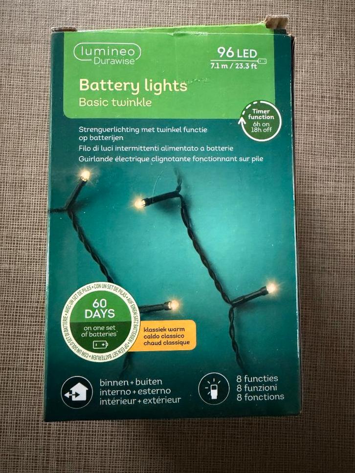 Kerstlampjes 96 Leds (Klassiek warm) 7,1m, Diversen, Kerst, Zo goed als nieuw, Ophalen