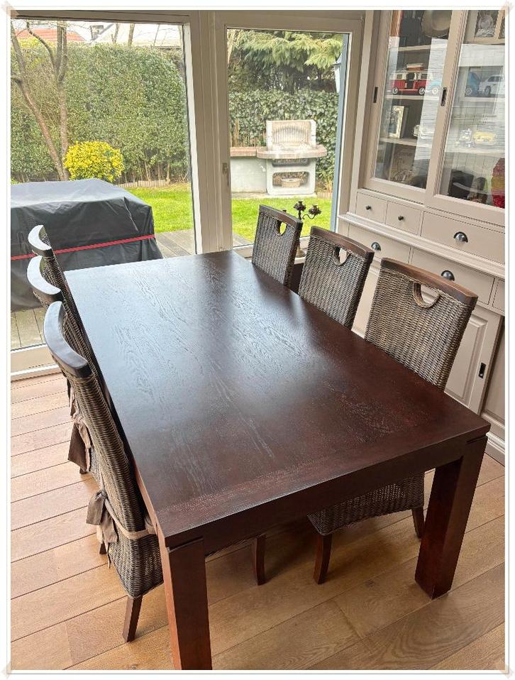 OAK SPIRIT - TABLE SALLE A MANGER CHÊNE MASSIF - 6-8 PAX, Maison & Meubles, Tables | Tables à manger, Utilisé, 100 à 150 cm, 200 cm ou plus