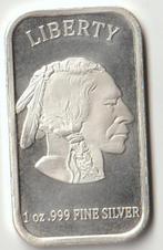 SilverTowne Indian Buffalo 1 oz silver Bar, Postzegels en Munten, Ophalen of Verzenden, Zilver