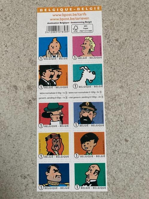 Feuillet nouveau: timbres non prior Tintin & Co, Verzamelen, Overige Verzamelen, Nieuw, Ophalen of Verzenden